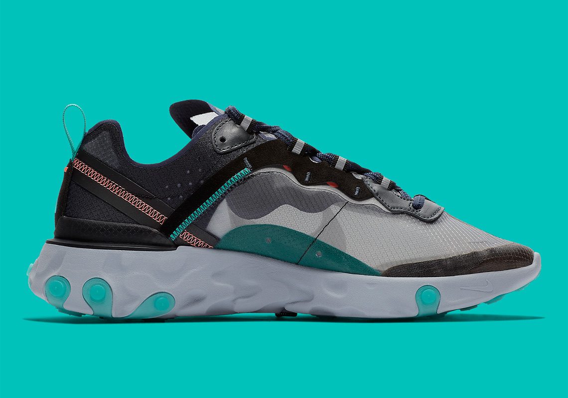 Nike React Element 87 Aq1090 005 Teal Pink 2