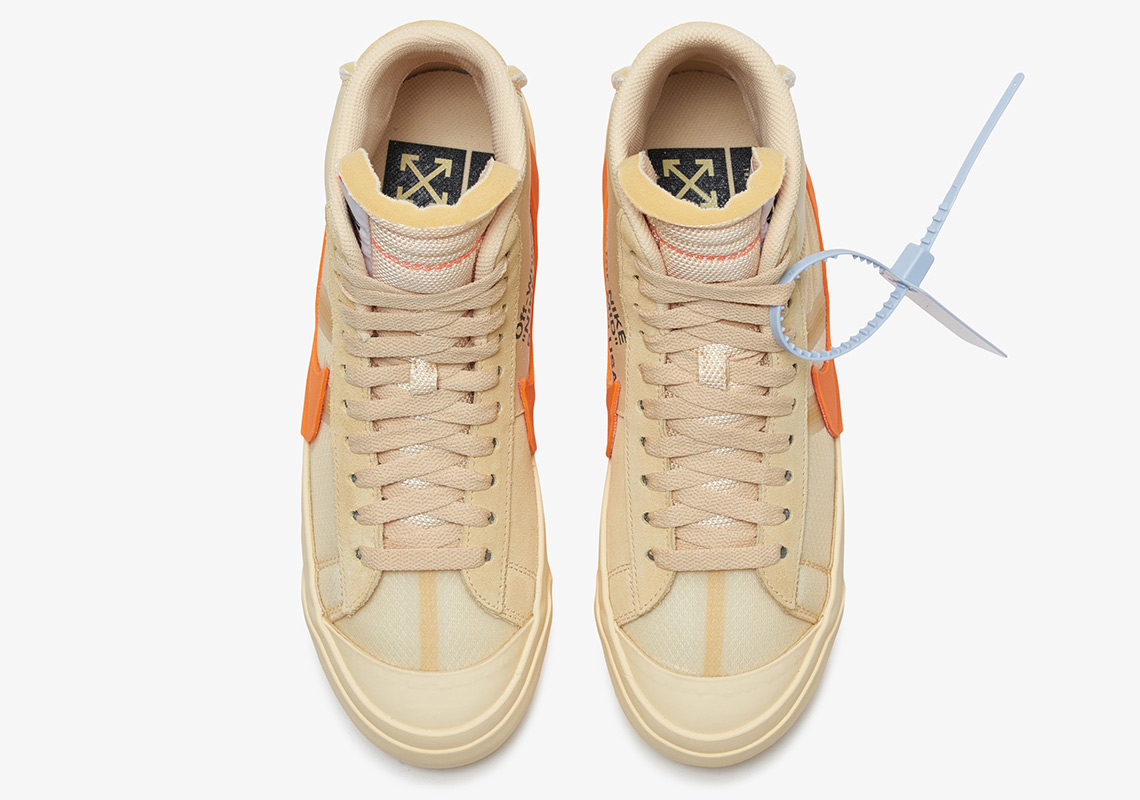 Off White Nike Blazer Tan Orange Aa3832 700 Official Images 4