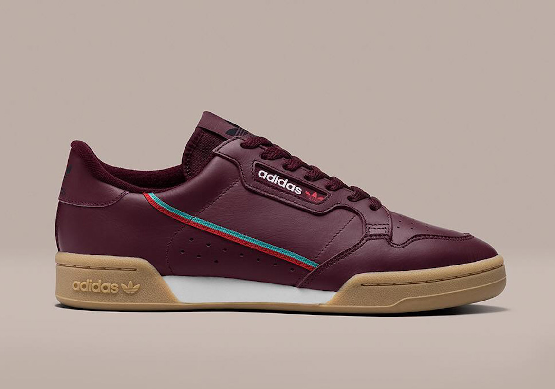 Adidas Continential 80 Maroon Gum1