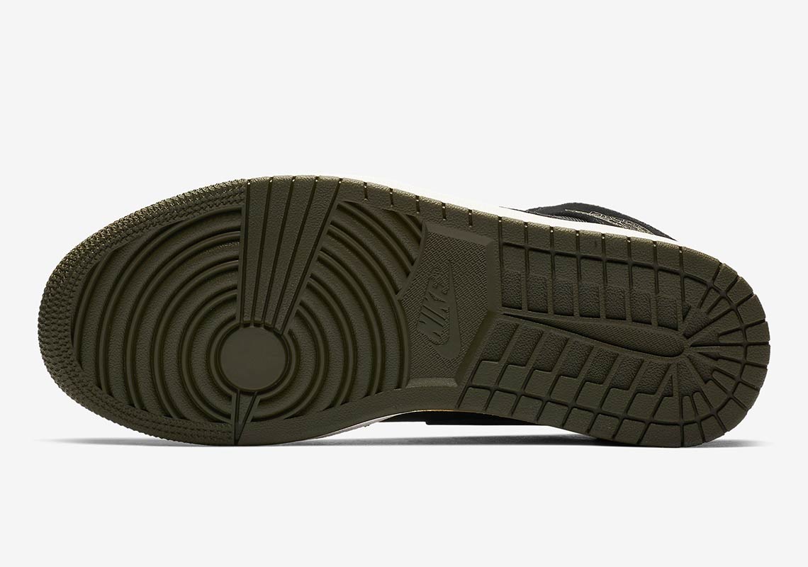 Air Jordan 1 Mid Fleece Tongue Black Bq6579 001 2
