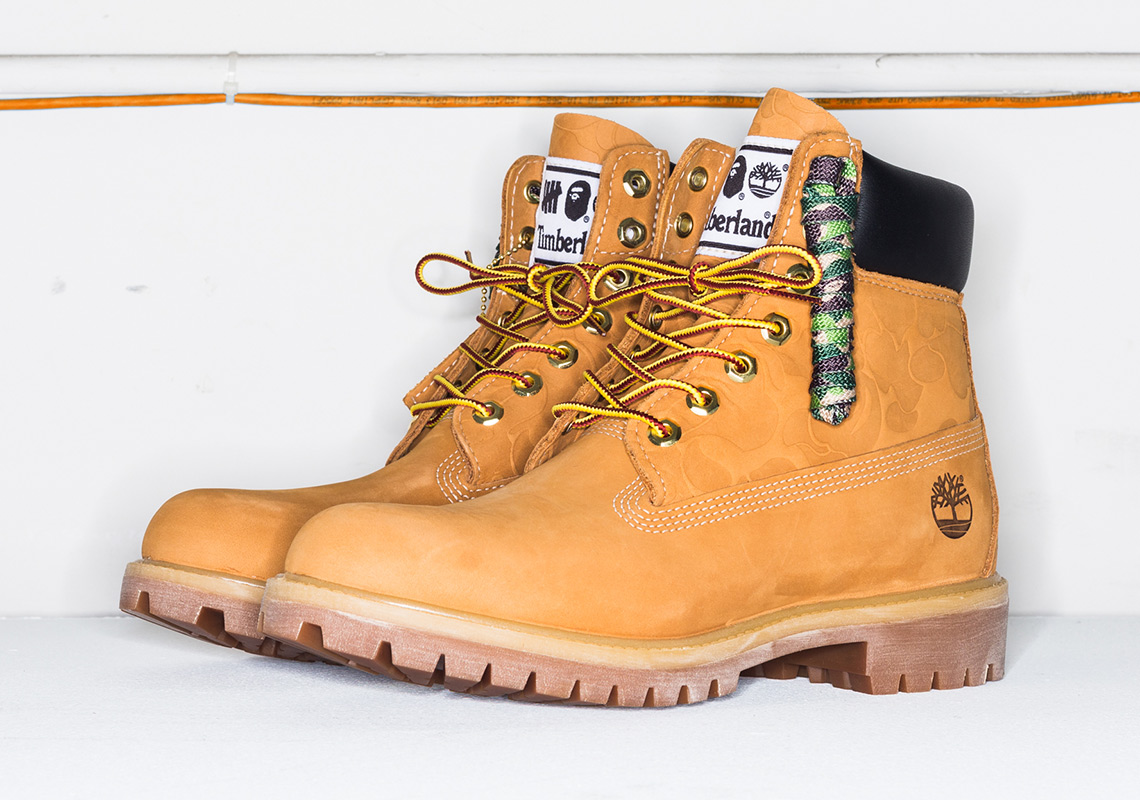 Bape Undefeated Timberland Wheat 6 Inch Boots 1