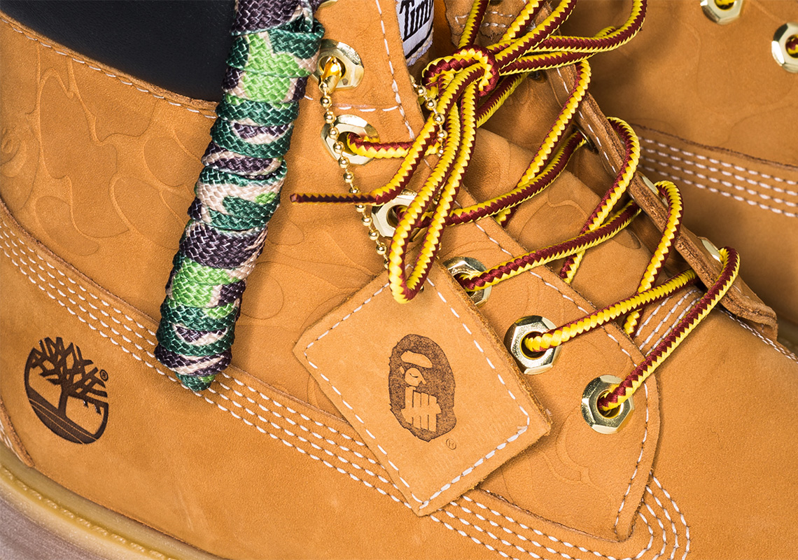 BAPE And UNDEFEATED Add A Twist To The Timberland 6" Classic Boot