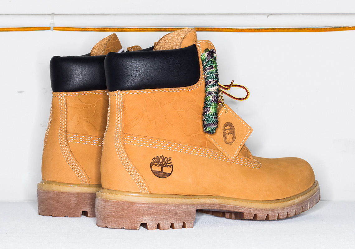 Bape Undefeated Timberland Wheat 6 Inch Boots 5