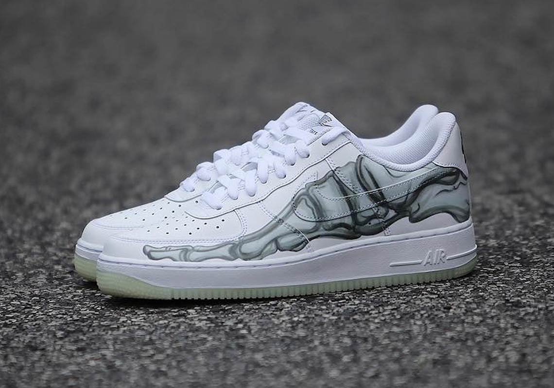 The Air Force 1 Low Gets Spooky Skeleton Embellishments