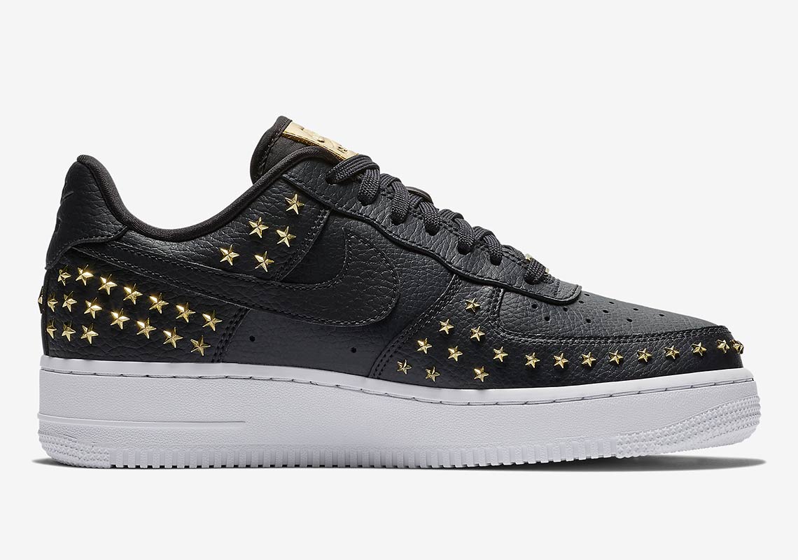 Nike Air Force 1 Low Stars Black Gold Ar0639 001 5