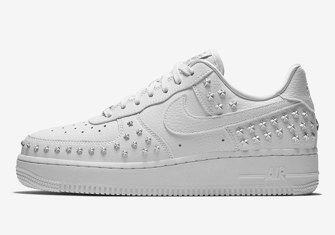 Nike Air Force 1 Low Stars White Silver Ar0639 100 1