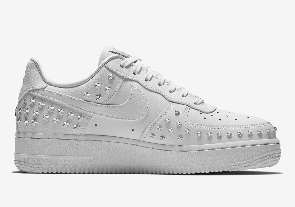 Nike Air Force 1 Low Stars White Silver Ar0639 100 2