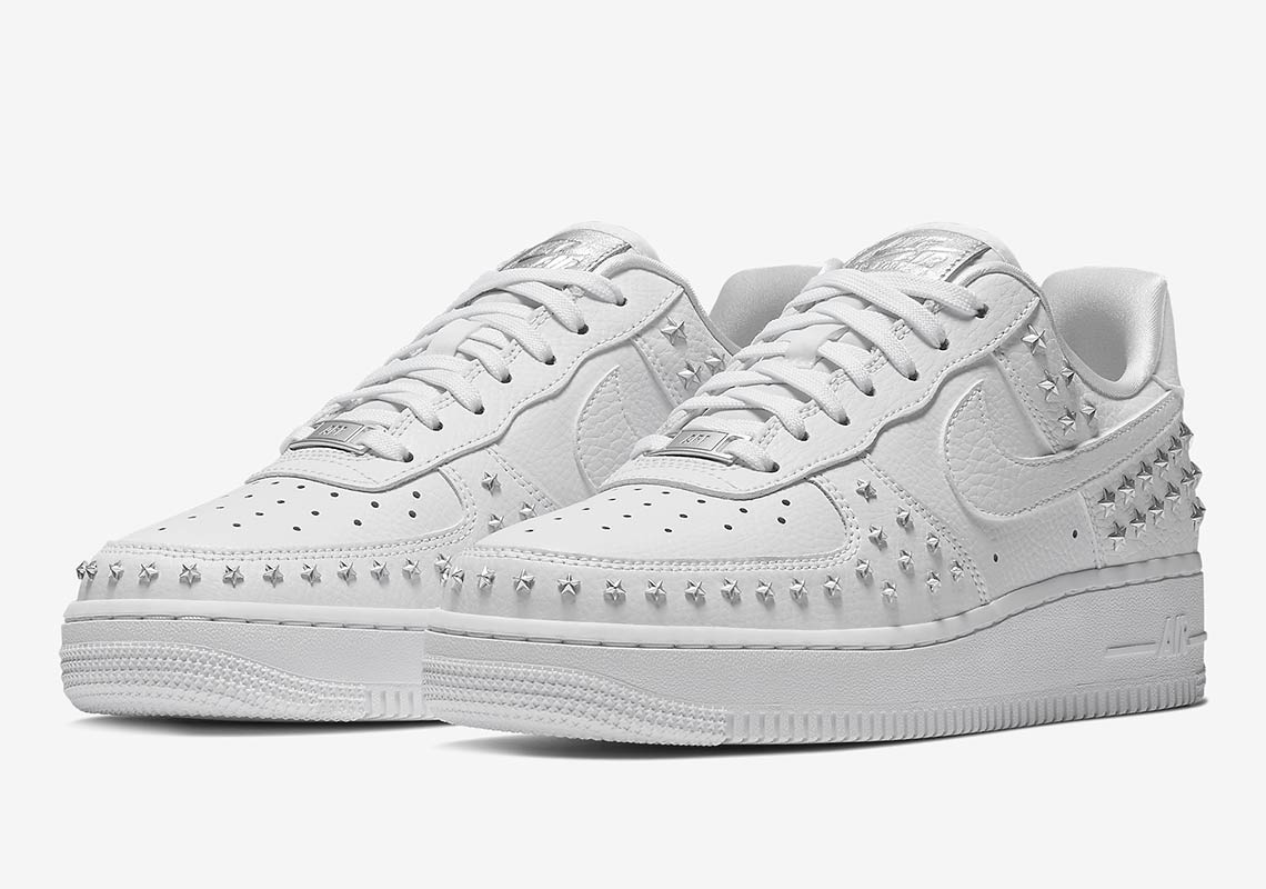 Nike Air Force 1 Low Stars White Silver Ar0639 100 6