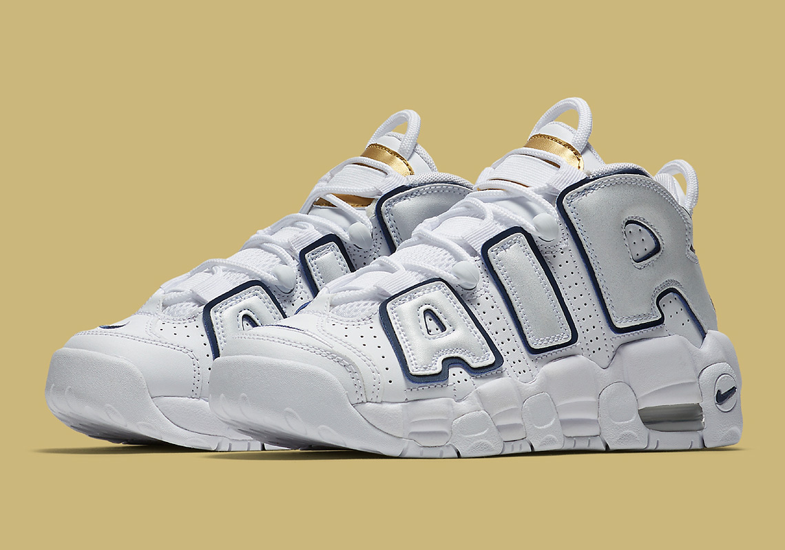 The Nike Air More Uptempo Returns In Navy And Gold