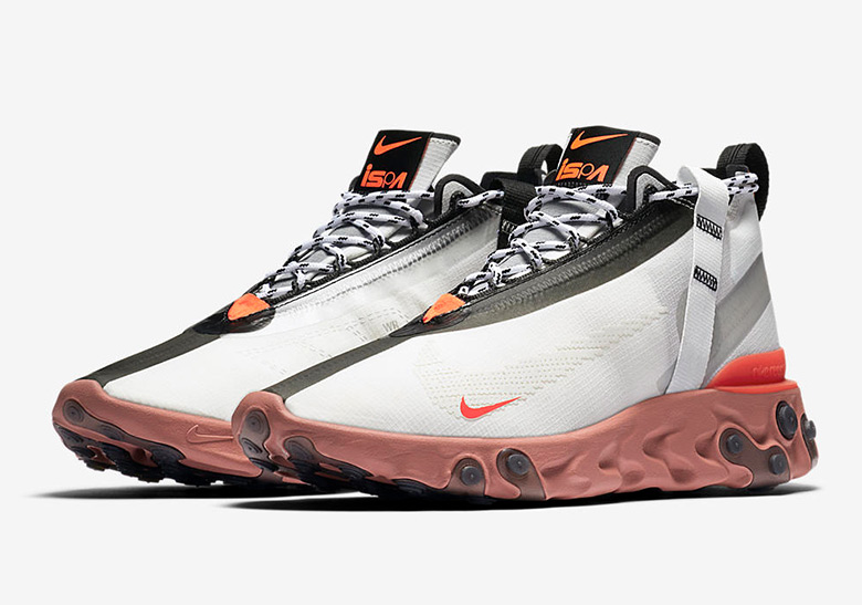 Nike React Runner Mid Ispa Navy White Black Orange Pink 1