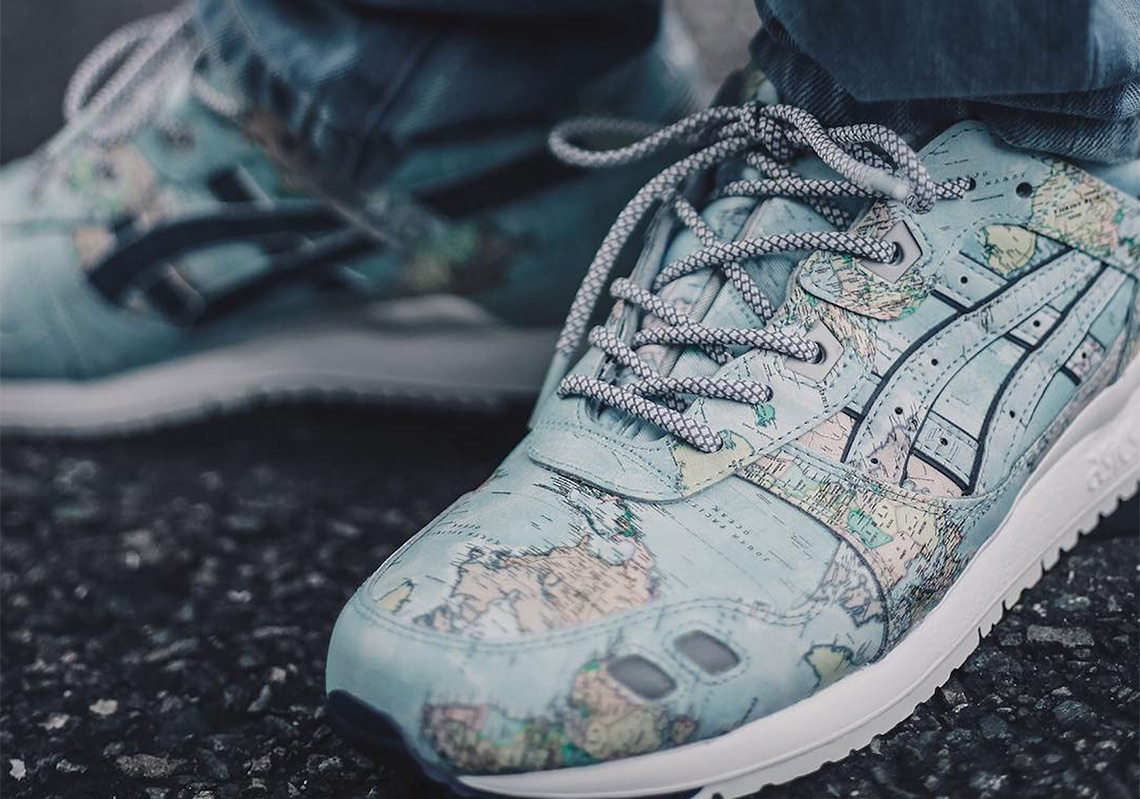 atmos Puts A World Map On Their Next ASICS Gel Lyte 3 Collaboration