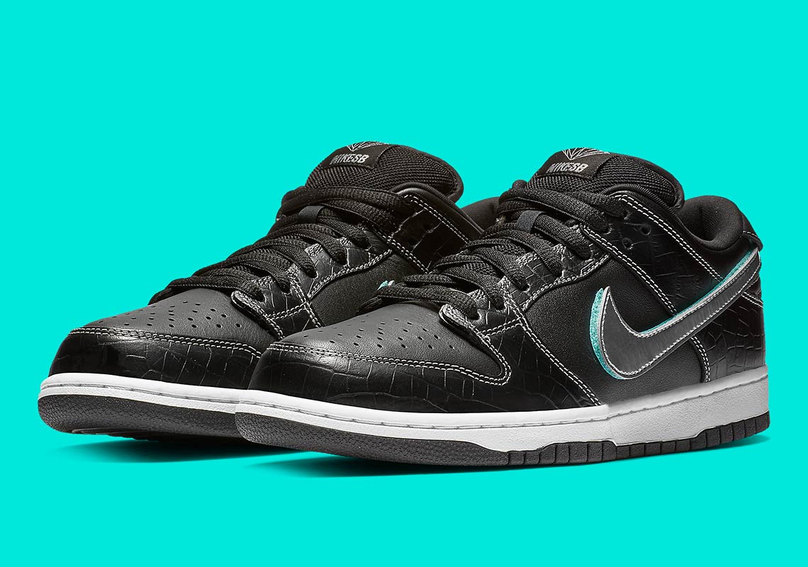 Diamond Nike Sb Dunk Low Black Bv1310 001 1