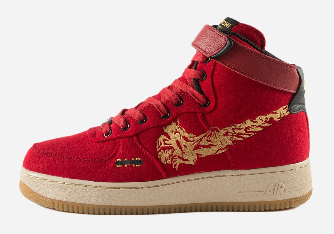 Maharishi Nike Air Force 1 High Red