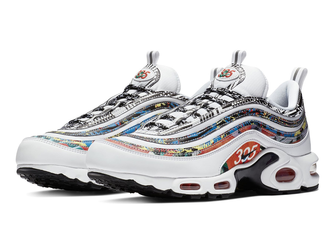 Nike Air Max Plus 97 City Pride Miami White Black Habanero Red Dynamic Yellow 4