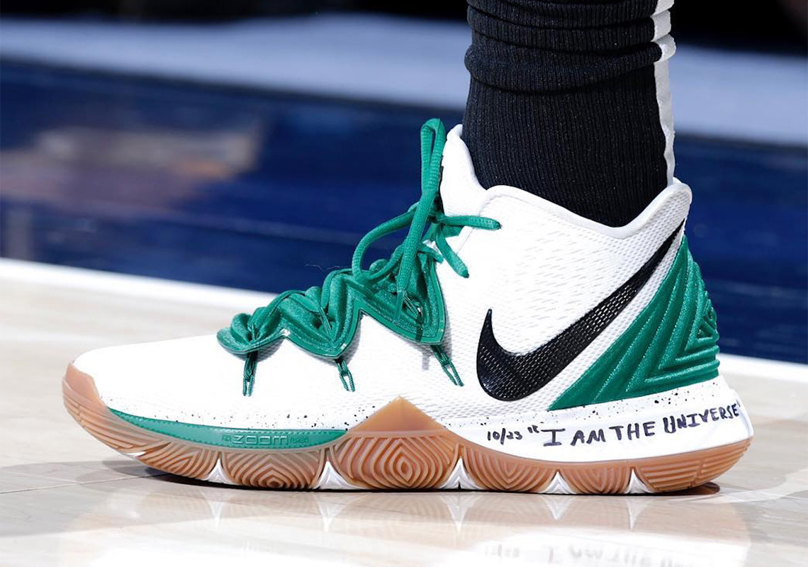 Kyrie Irving Debuts a New Nike Kyrie 5 "Celtics" PE