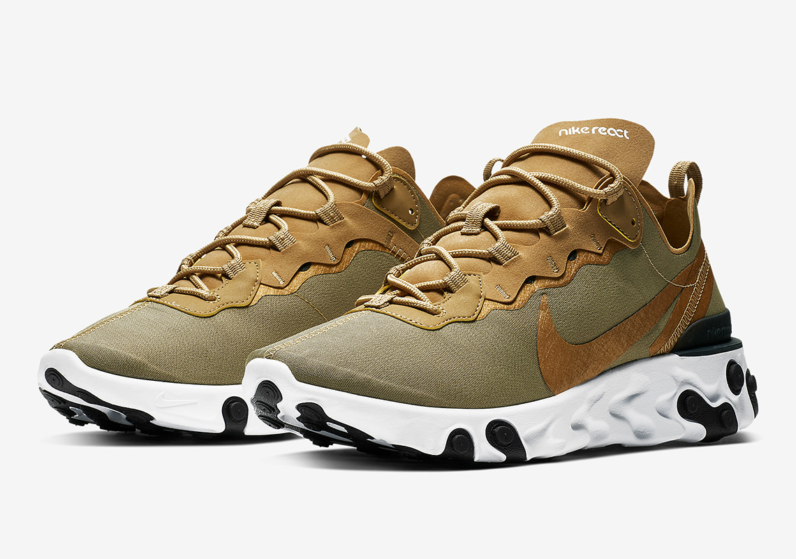 The Nike React Element 55 "Metallic Gold" Is Available Now