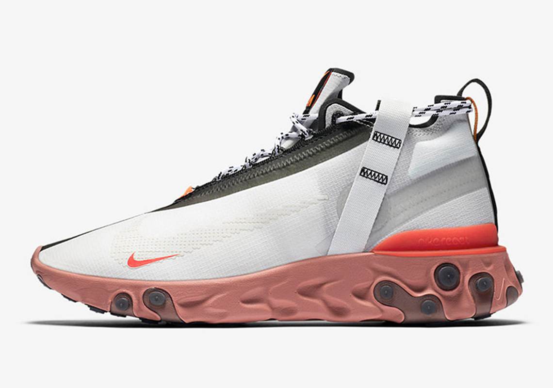 Nike React Runner Mid Ispa Navy White Black Orange Pink 2