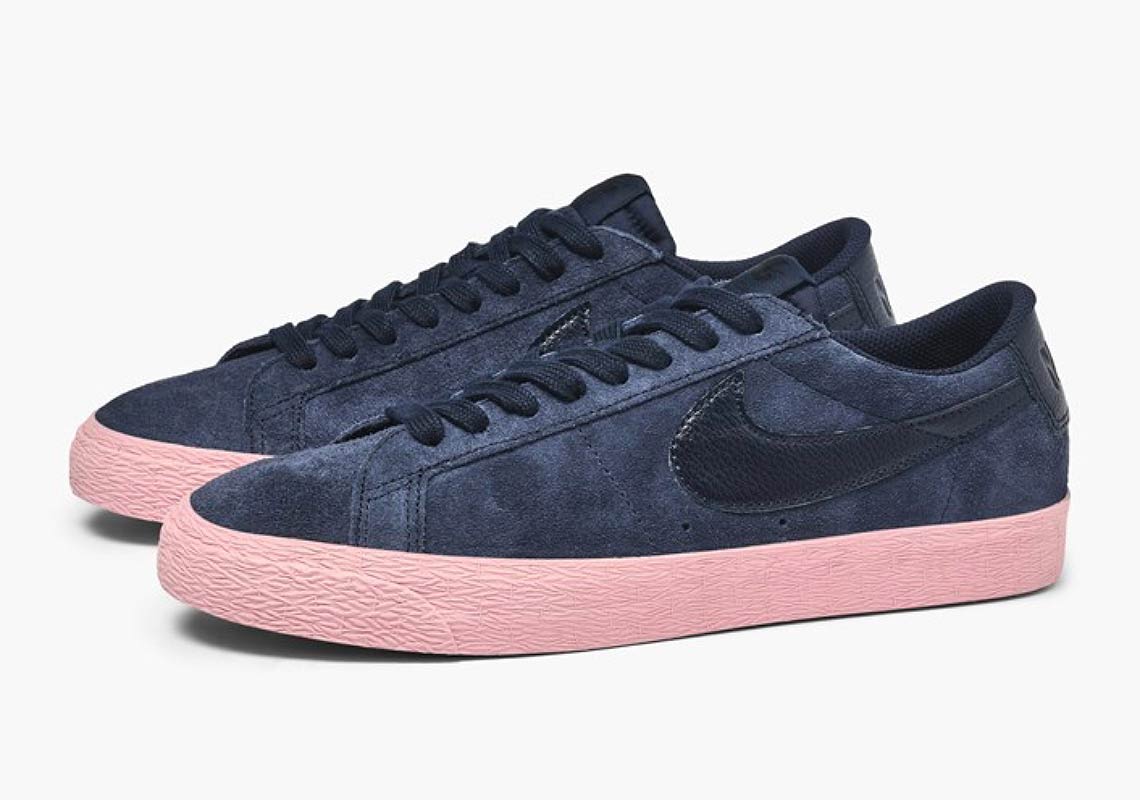 Nike Sb Zoom Blazer Low Navy Pink 864347 402 1