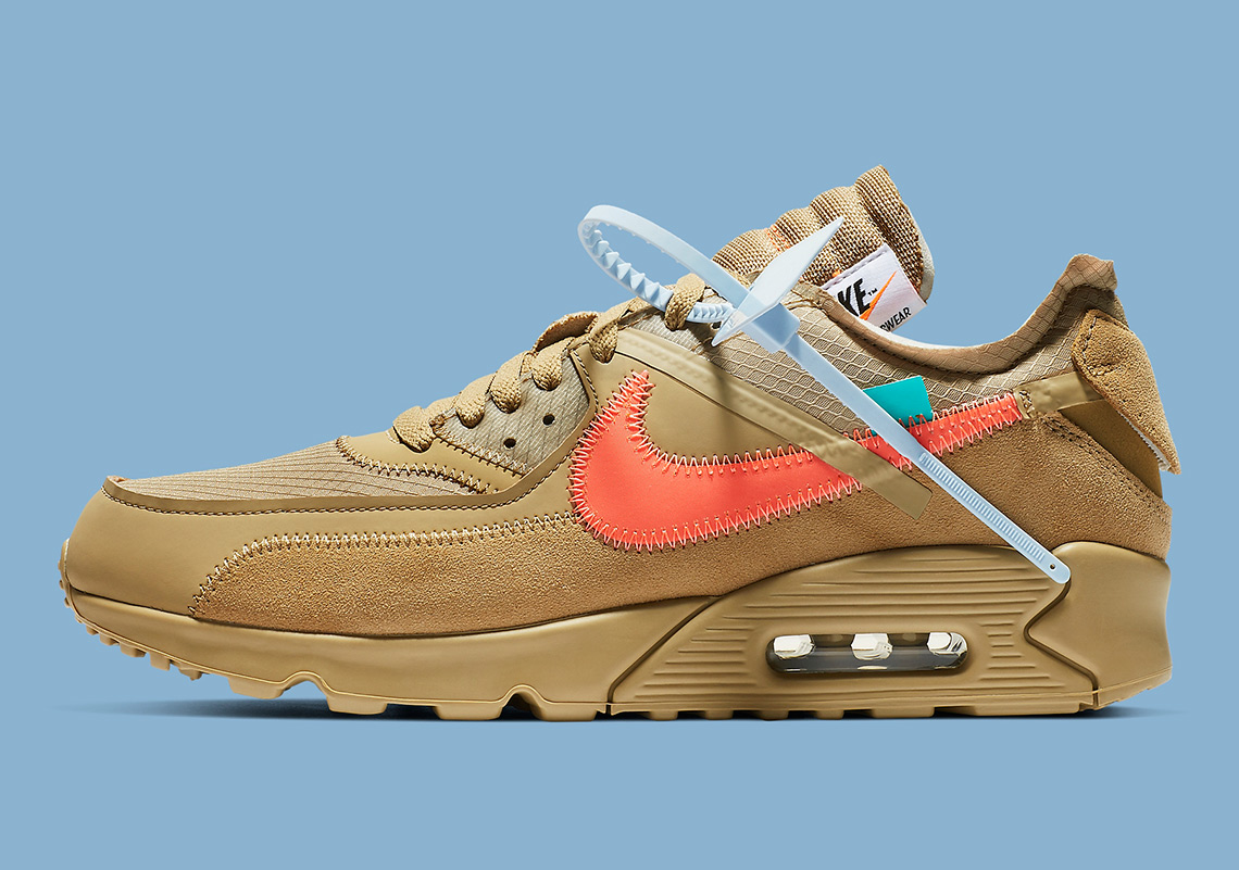 Closer Look At The Off-White x Nike Air Max 90 "Desert Ore"