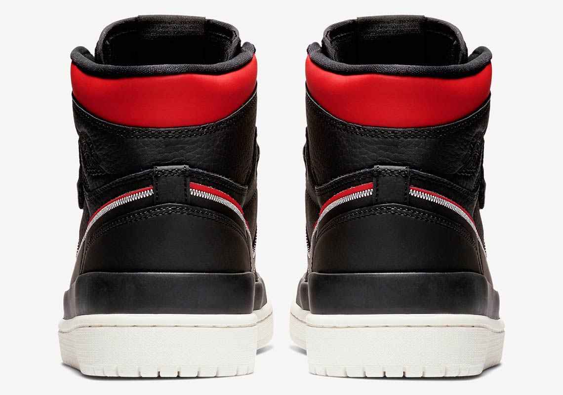 Air Jordan 1 High Double Strap Black Red Aq7924 016 3