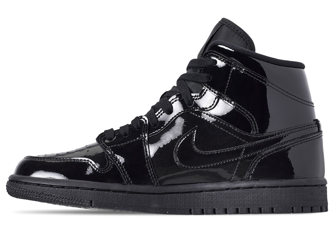 Air Jordan 1 Mid Black Patent Leather Bq6472 001 3