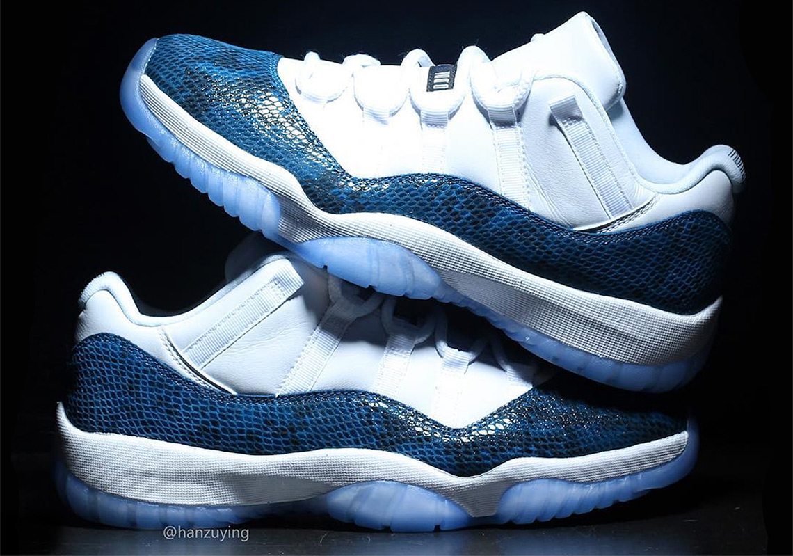 Detailed Look At The Air Jordan 11 Low "Navy Snakeskin"