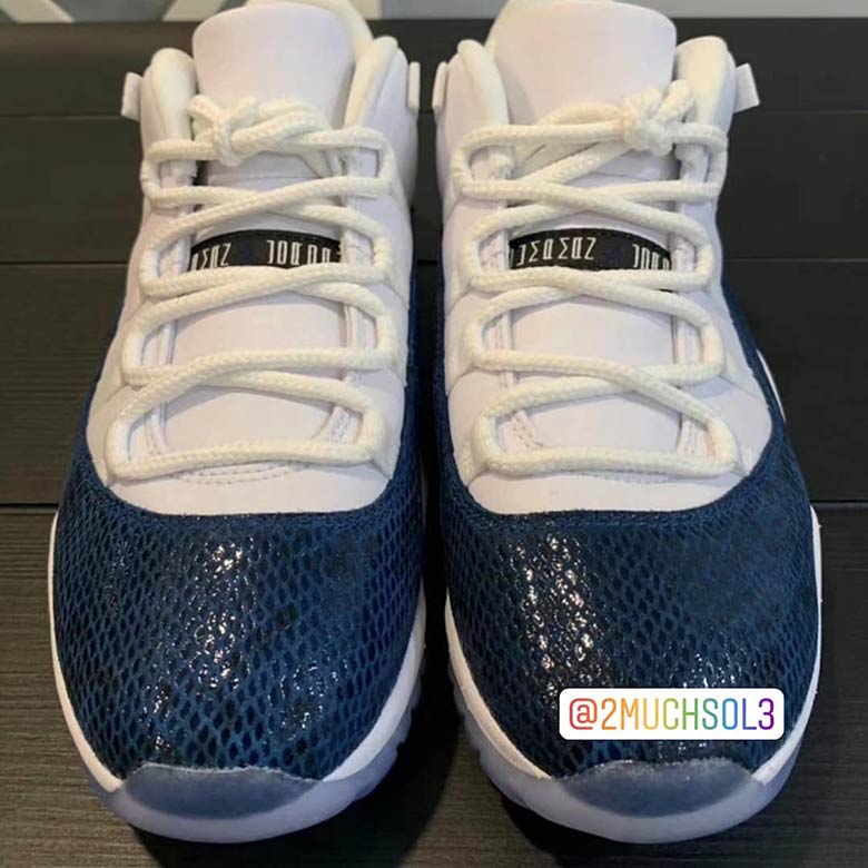 Air Jordan 11 Low Navy Snakeskin Release Info 2