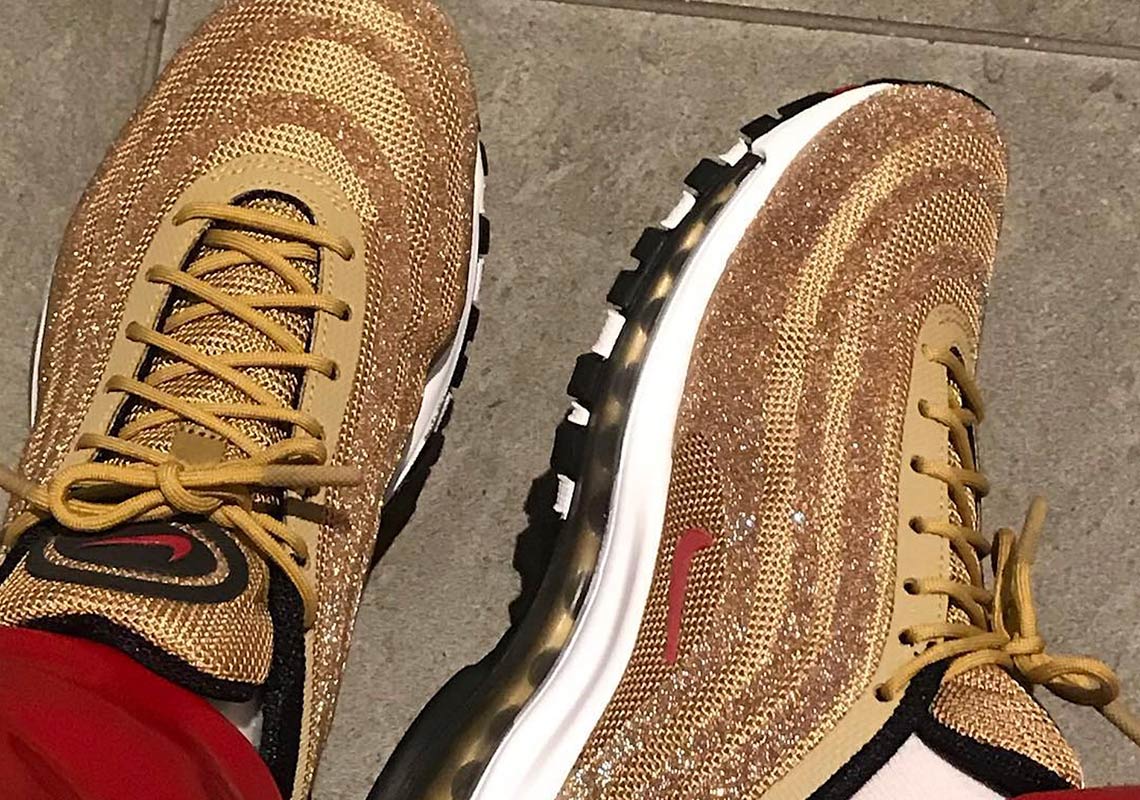 Nike Is Releasing The Air Max 97 Swarovski In Metallic Gold