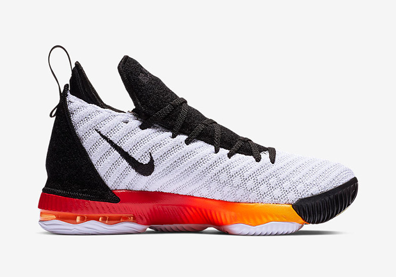 Nike Lebron 16 Gs White Red Orange February 2019 2