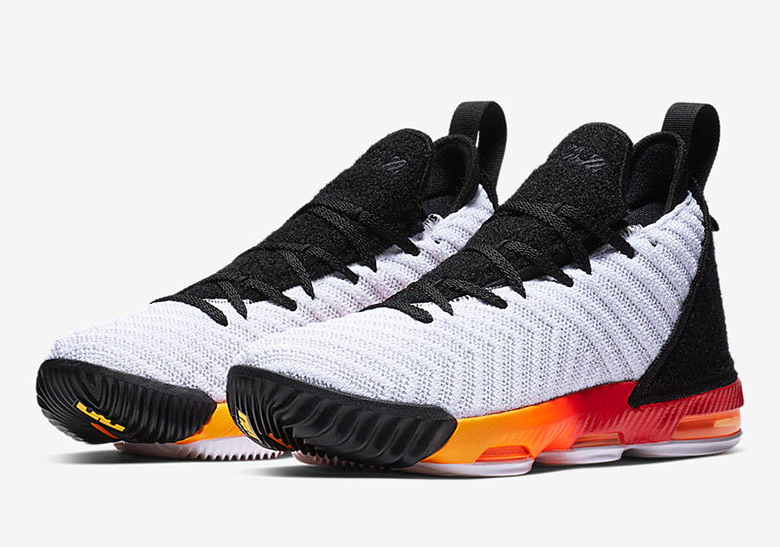 Nike Lebron 16 Gs White Red Orange February 2019 4