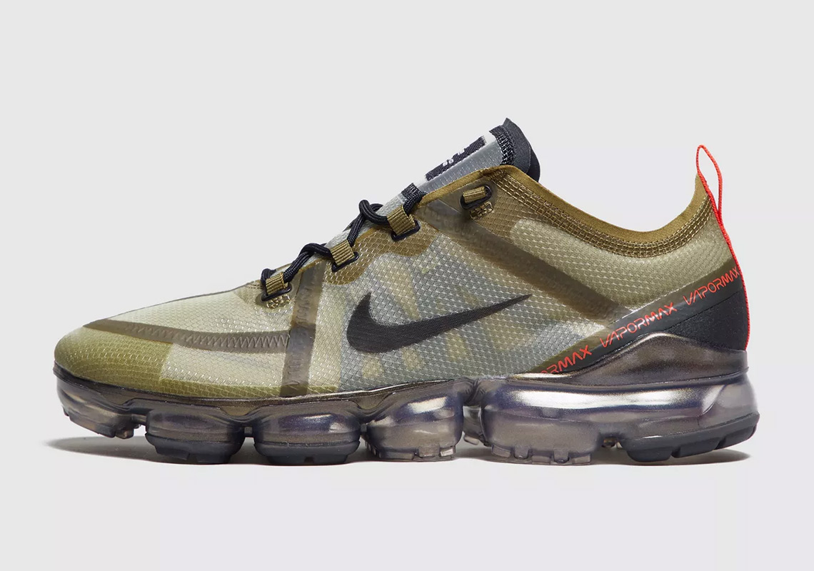 Nike Vapormax 2019 Olive Crimson Silver 2