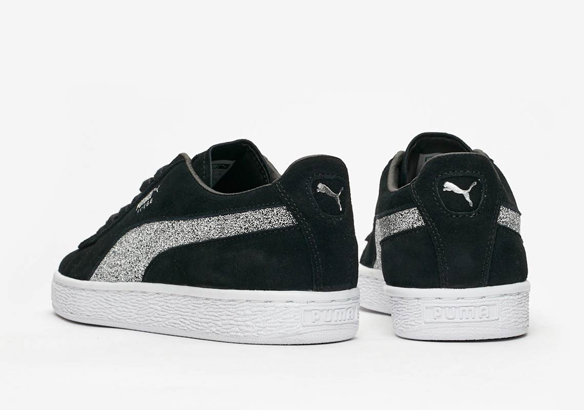 Puma Suede Swarovski Crystals Black Silver 7