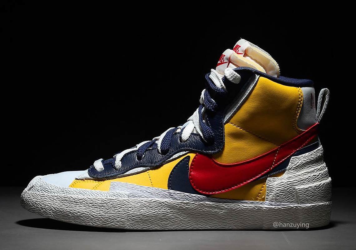 Sacai Nike Blazer Yellow Red Navy Bv0072 700 6