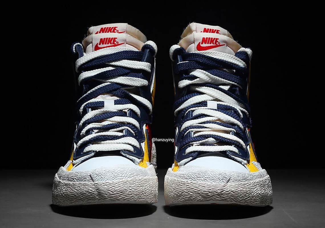 Sacai Nike Blazer Yellow Red Navy Bv0072 700 8