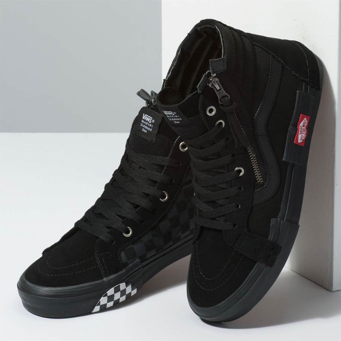 Vans Sk8 Hi Deconstructed Checkerboard Black 6