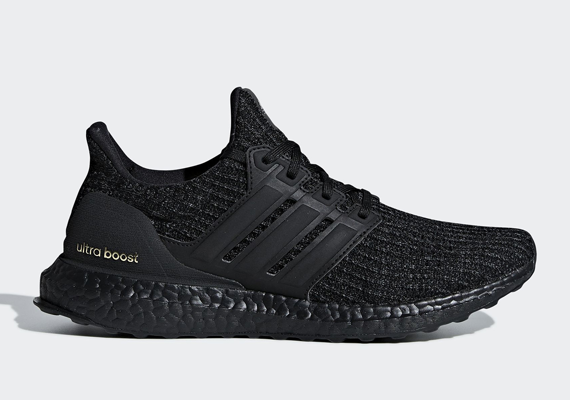 adidas Ultra Boost 4.0 "Triple Black" Arrives With Gold Accents