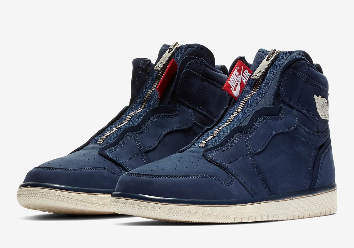 The Air Jordan 1 High Zip For Women Is Here In Navy Suede