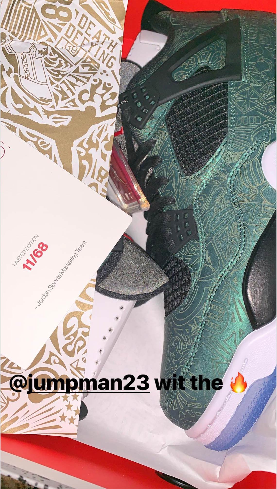 Air Jordan 4 Laser Green Jalen Ramsey 2