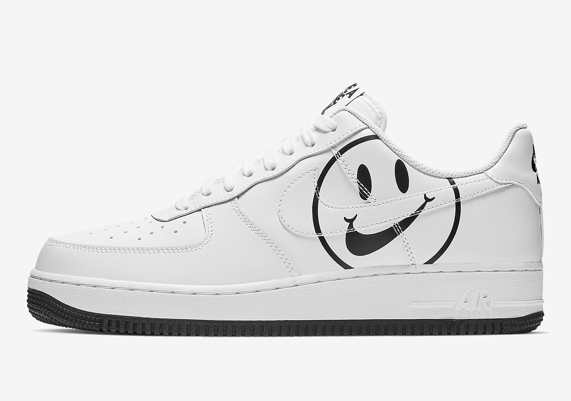 The "Have A Nike Day" Smiley Face Appears On The Nike Air Force 1