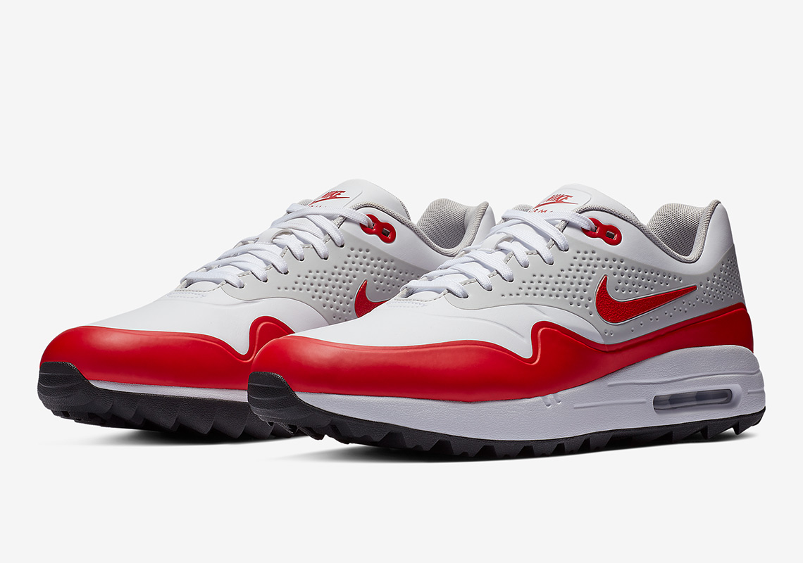 Nike Air Max 1 Golf Shoe White Red Aq0863 100 2