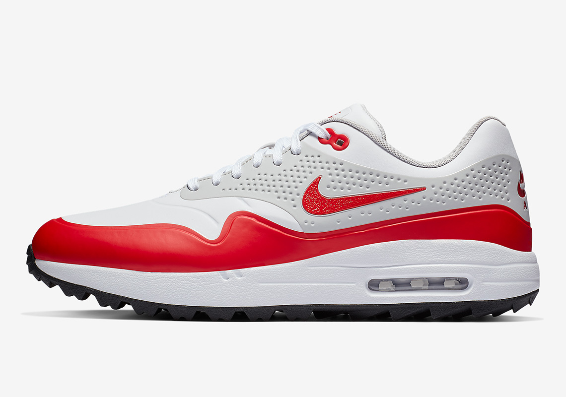 Nike Air Max 1 Golf Shoe White Red Aq0863 100 3