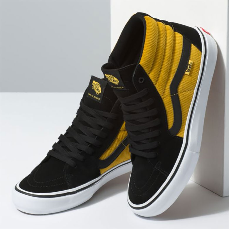 Vans Corduroy Sk8 Hi Yellowblack 3