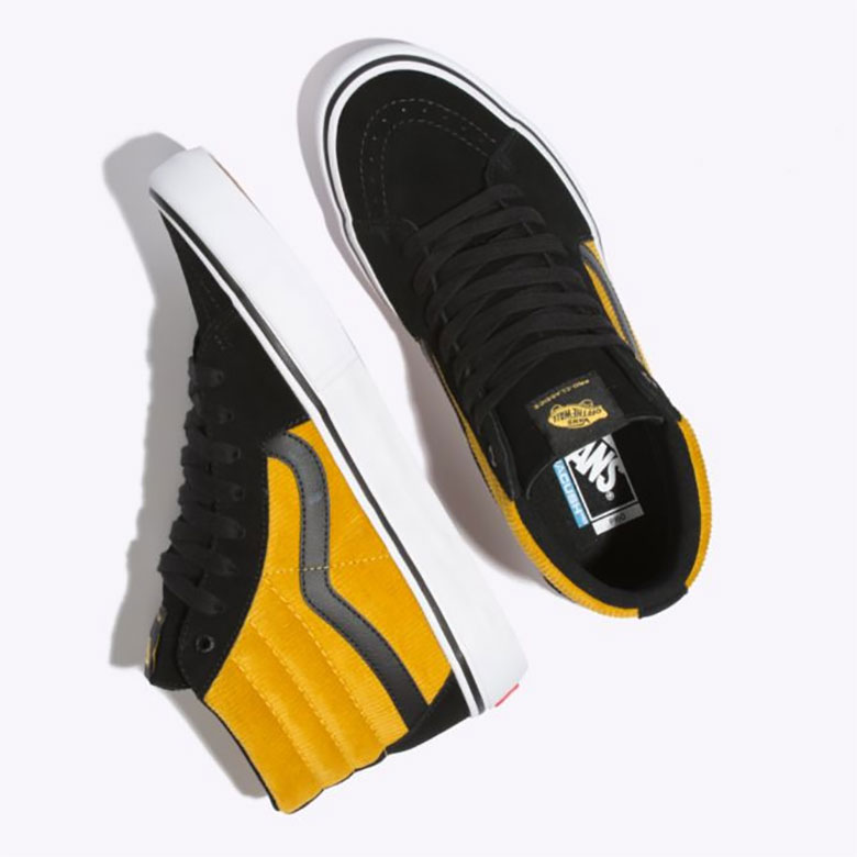 Vans Corduroy Sk8 Hi Yellowblack 4