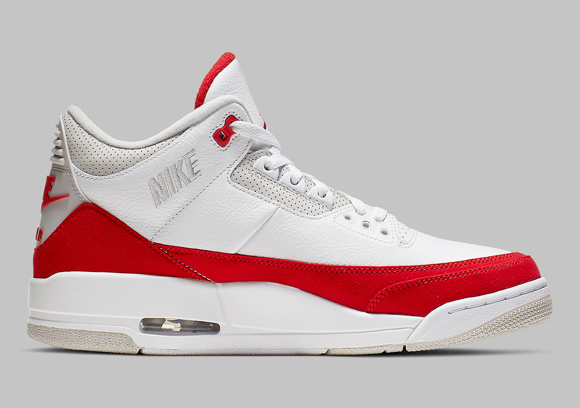 Air Jordan 3 Tinker Cj0939 100 White University Red Neutral Grey 4