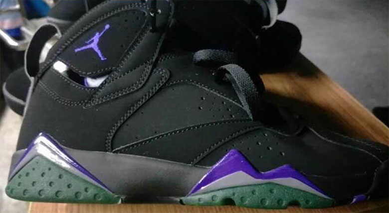 Air Jordan 7 Retro 2019 Black Purple Green 1