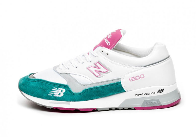 New Balance 1500 White Teal Pink 3