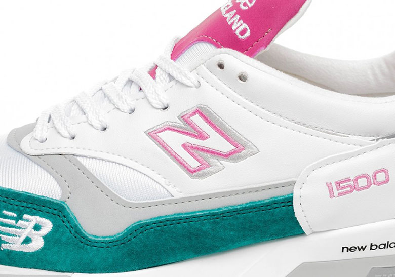 New Balance 1500 White Teal Pink 4