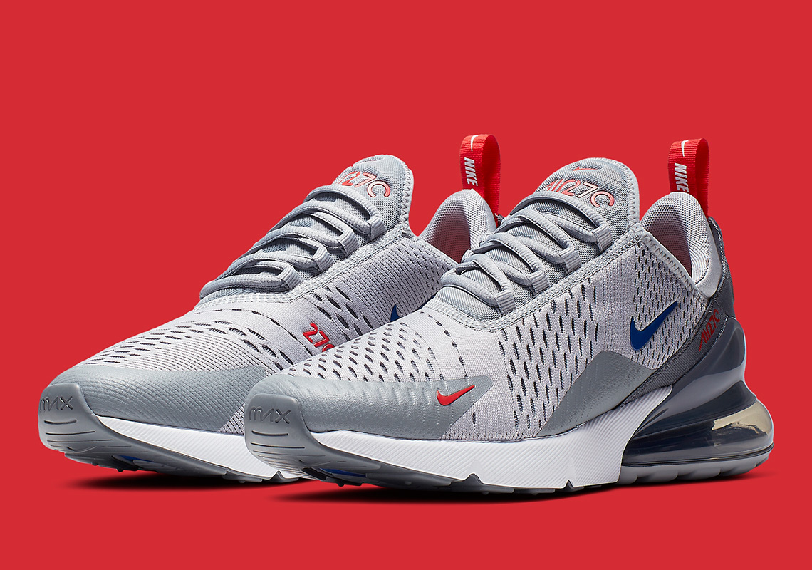 Nike's Air Max 270 Mixes Wolf Grey With Game Royal And University Red