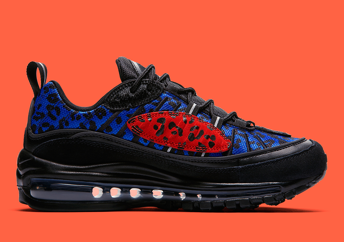 Nike Air Max 98 Womens Leopard Black Blue Red Bv1978 001 61