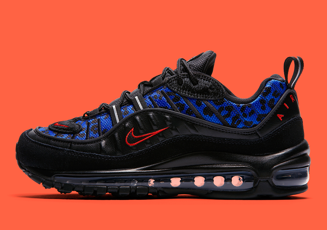 Nike Air Max 98 Womens Leopard Black Blue Red Bv1978 001 71